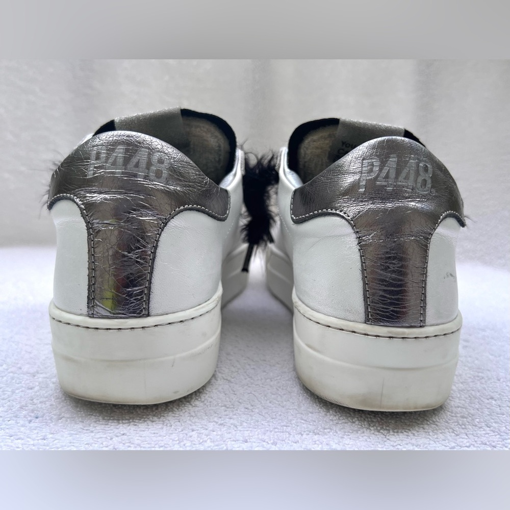 P448 Thea Platform Leather Sneakers - Turan - Sz EU 39 / US 8.5 - Picture 7 of 14
